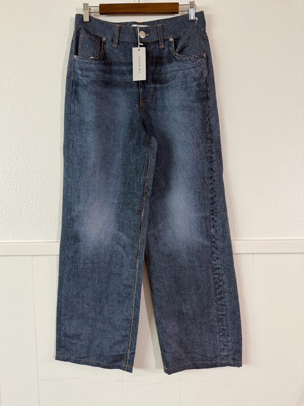 Jason Wu Women’s  Wide-Leg Washed Blue Jeans